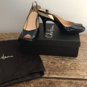 COLE HAAN Air Carma Slingback NEW Patent Peep Toe